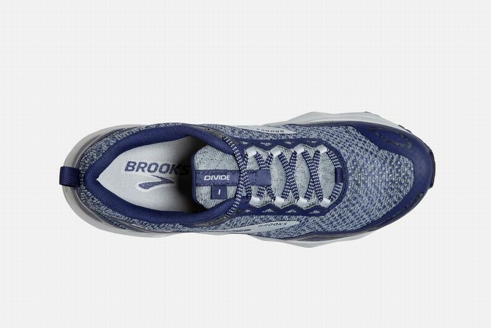 Chaussures Running Brooks Divide Grise / Bleu Homme | QDJ-97268563