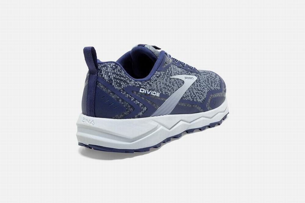 Chaussures Running Brooks Divide Grise / Bleu Homme | QDJ-97268563