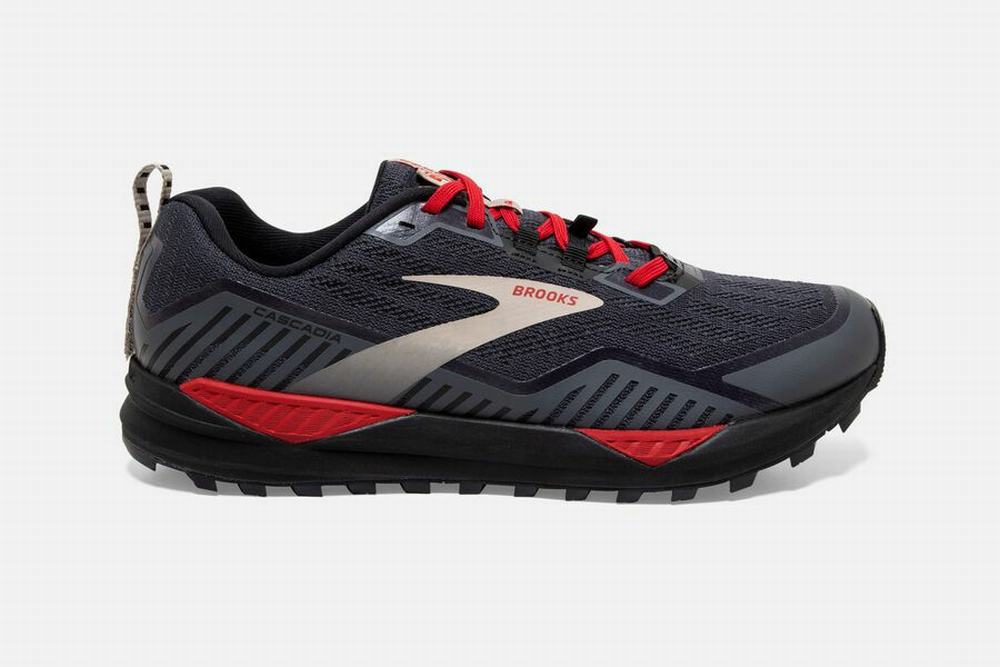 Chaussures Running Brooks Cascadia 15 GTX Noir / Rouge Homme | BNJ-74540782