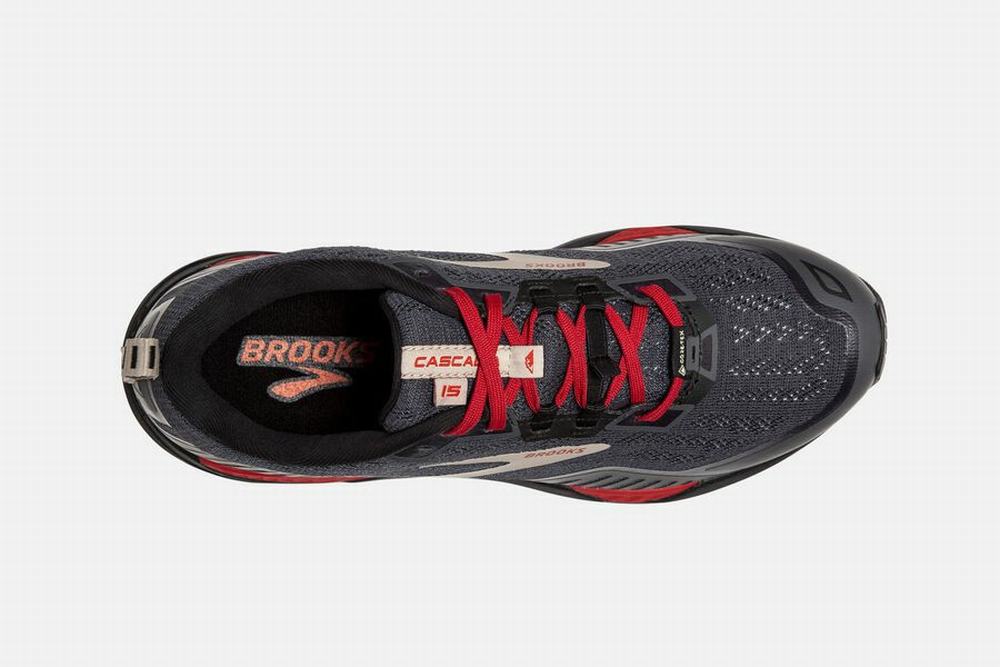 Chaussures Running Brooks Cascadia 15 GTX Noir / Rouge Homme | BNJ-74540782