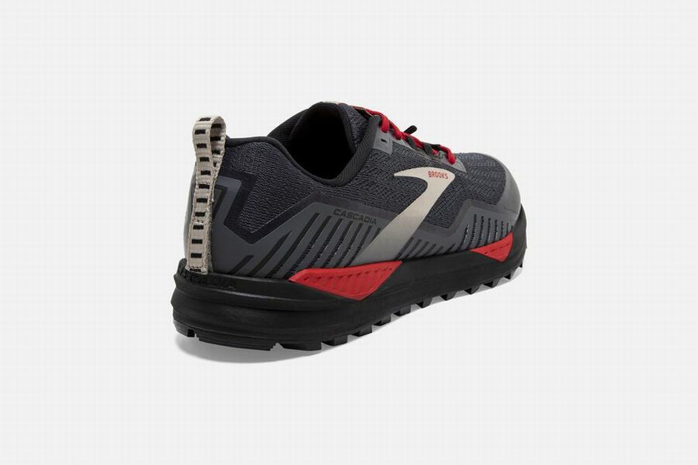 Chaussures Running Brooks Cascadia 15 GTX Noir / Rouge Homme | BNJ-74540782