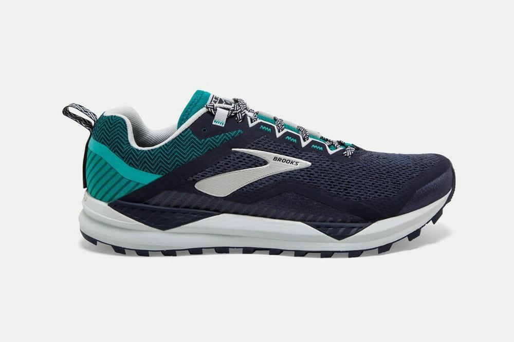 Chaussures Running Brooks Cascadia 14 Bleu Marine / Bleu / Grise Homme | PMR-14811965