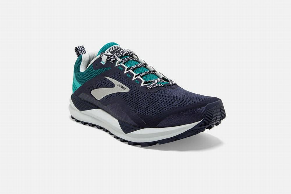 Chaussures Running Brooks Cascadia 14 Bleu Marine / Bleu / Grise Homme | PMR-14811965