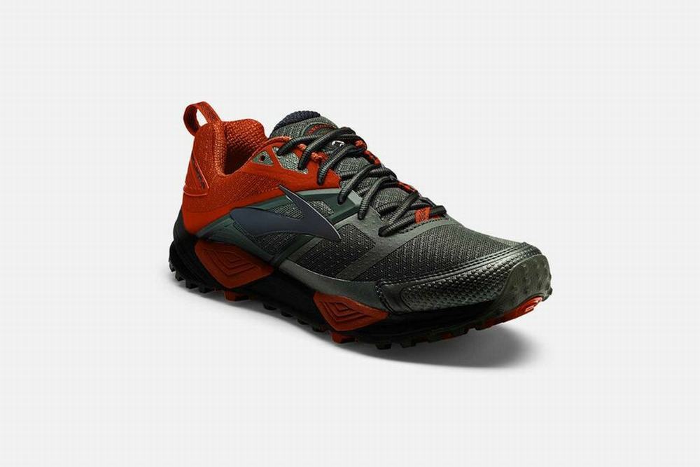 Chaussures Running Brooks Cascadia 12 Vert / Orange Homme | BTA-70291130