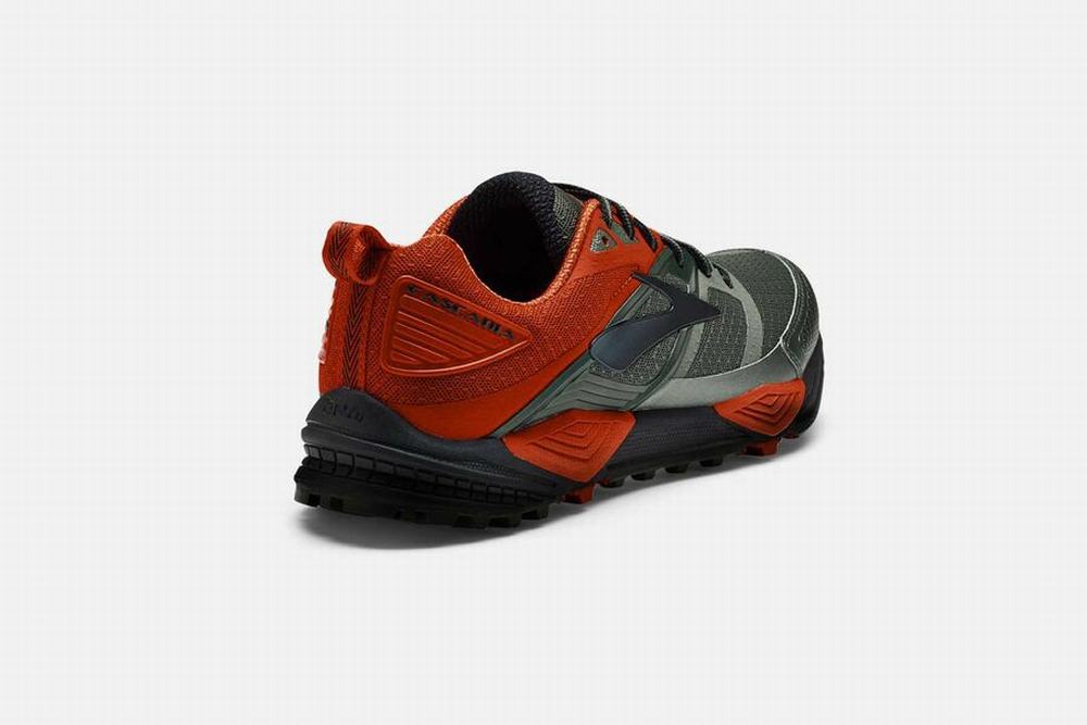 Chaussures Running Brooks Cascadia 12 Vert / Orange Homme | BTA-70291130